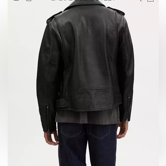 Men’s Coach Leather Moto Jacket NWT xxl Black - Picture 5 of 12